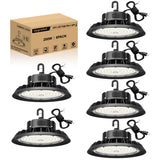 LED High Bay Lights 200W 30,000LM Adjustable Series 0-10V Dimmable, 5' Cable with US Plug