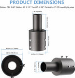 G GJIA 4-Inch Round Pole Tenon Adapter | 2-3/8-Inch Slip Fitter Mount