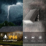 G GJIA Adjustable Full Cutoff Outdoor Wall Light 40W 5,600LM 5000K