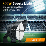 G GJIA 500W Led Outdoor Round Stadium Light, Flood Lighting 75,000LM - G GJIA®