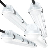 G GJIA 60W 4FT LED Vapor Light, Vapor Proof Tight Light Fixture, 8700Lm (4 Power/ 5 CCT) - G GJIA®