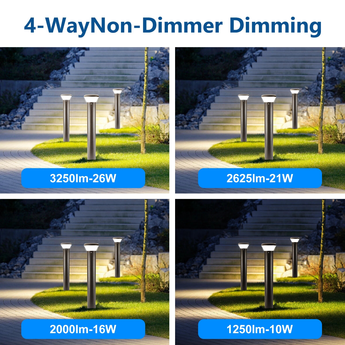 G GJIA LED Bollard Landscape Lights & Pathway Lighting 26W 3250LM - G GJIA® G GJIA®