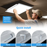 G GJIA Led Ceiling Panel Light 40W 2FTx2FT 2Pack, 5200lumens, Selectable Wattage & CCT, AC 120-277V