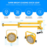 GGJIA LED Loading Dock Lights 30W-50W with Swing Double Arm, B2 Round Series