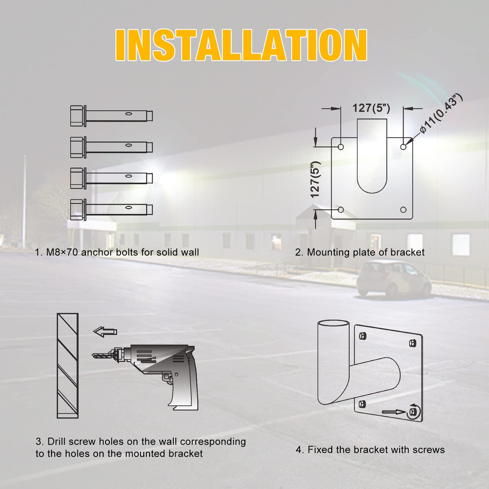 G GJIA® 90 Degree Wall Mount Bracket with 2-3/8in OD Tenon - G GJIA®