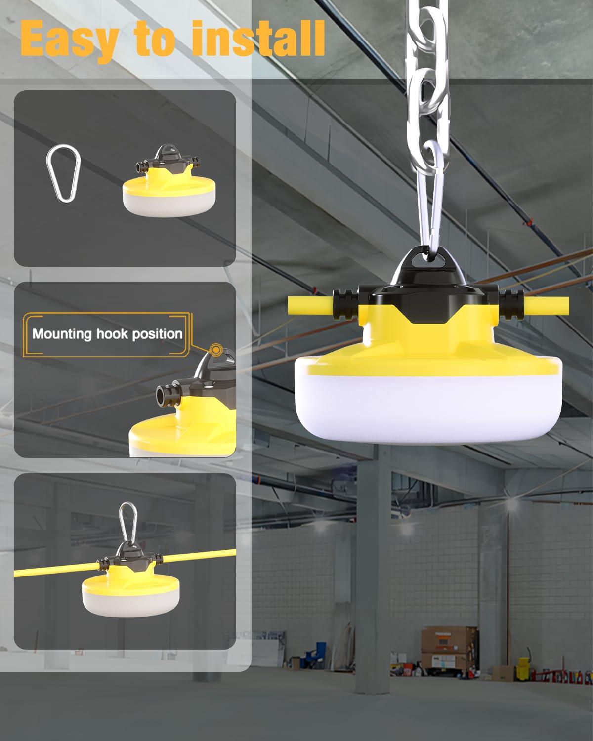 G GJIA® LED Construction String Light 100FT, 130W 16000Lumen - G GJIA®