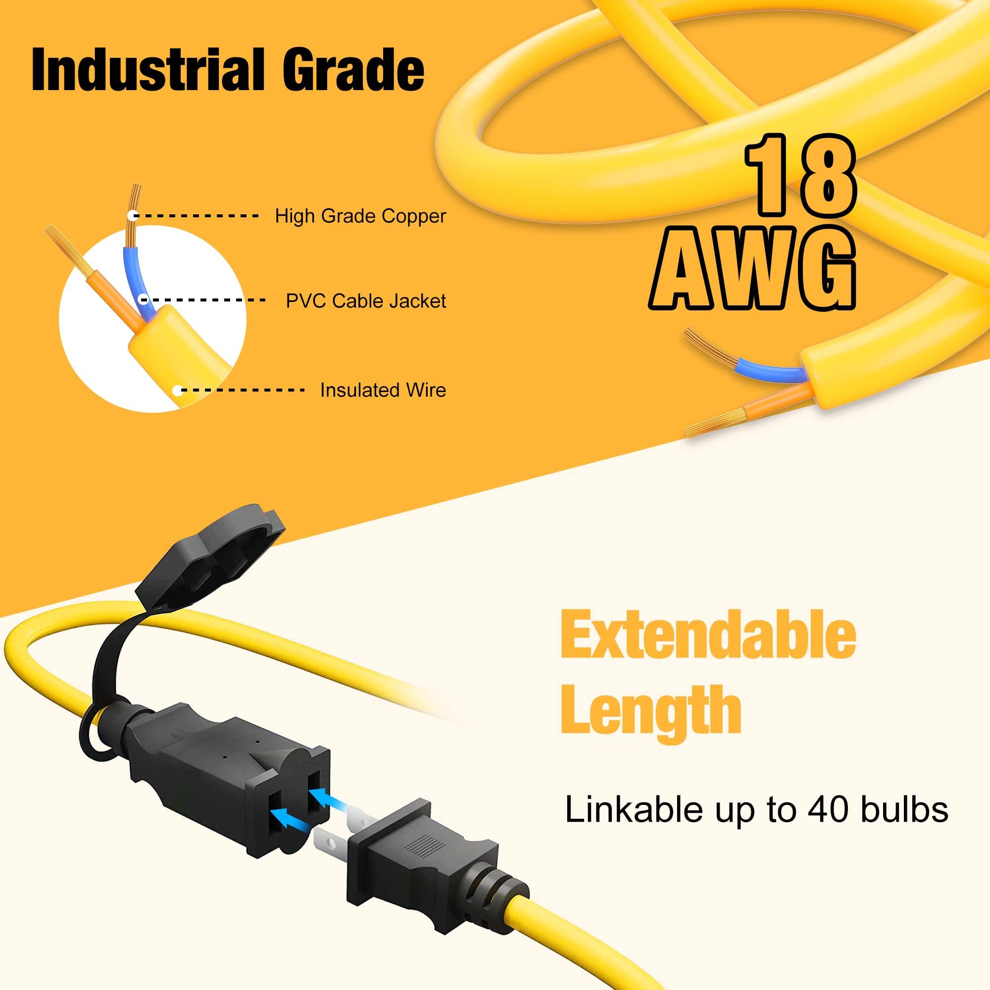 G GJIA® Waterproof Construction String Lights - G GJIA®