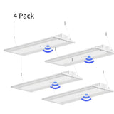 Linear High Bay LED Shop Lights 210W 31,500LM 0-10V Dimmable, Adjustable Power & Color Temperatures - UL Listed Without PIR
