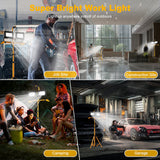 100W*2 LED Tripod Lights 25,000LM  LED Work Light 2 Head Portable Work Lights on Stand
