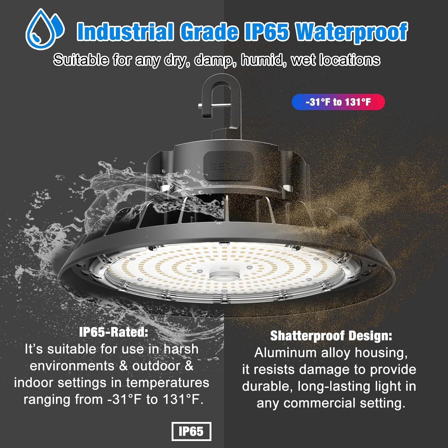 G GJIA® 100W AC100~277V Adjustable LED High Bay Lights (2 Pack) - G GJIA® G GJIA®