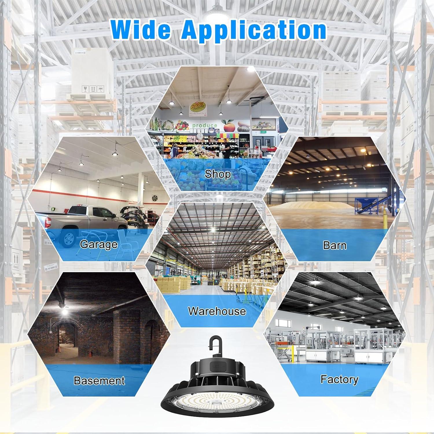 G GJIA® 100W AC100~277V Adjustable LED High Bay Lights (2 Pack) - G GJIA®