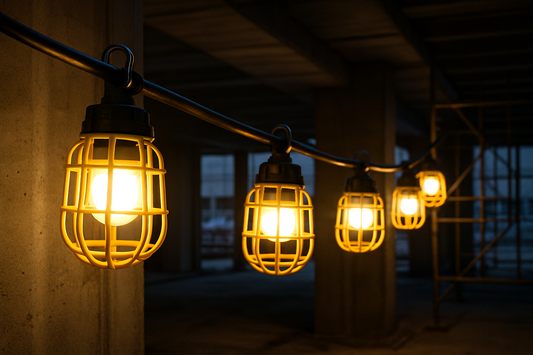 What are the different types of construction string lights?