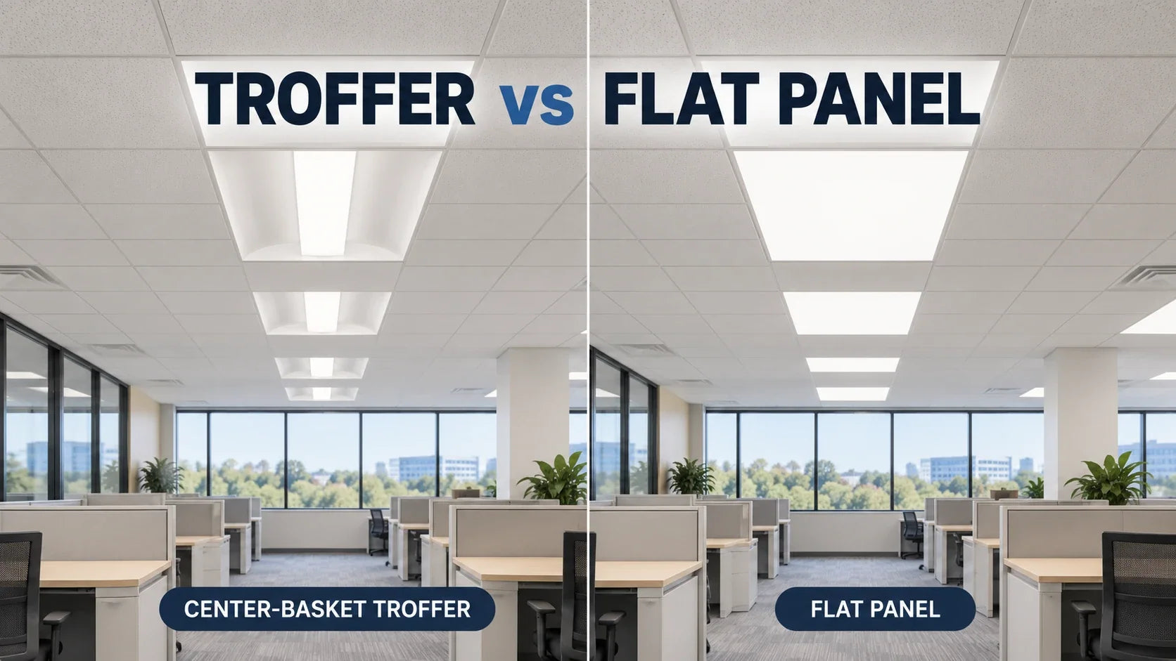 LED Troffer vs. Flat Panel: Which Should You Choose for a Drop Ceiling?