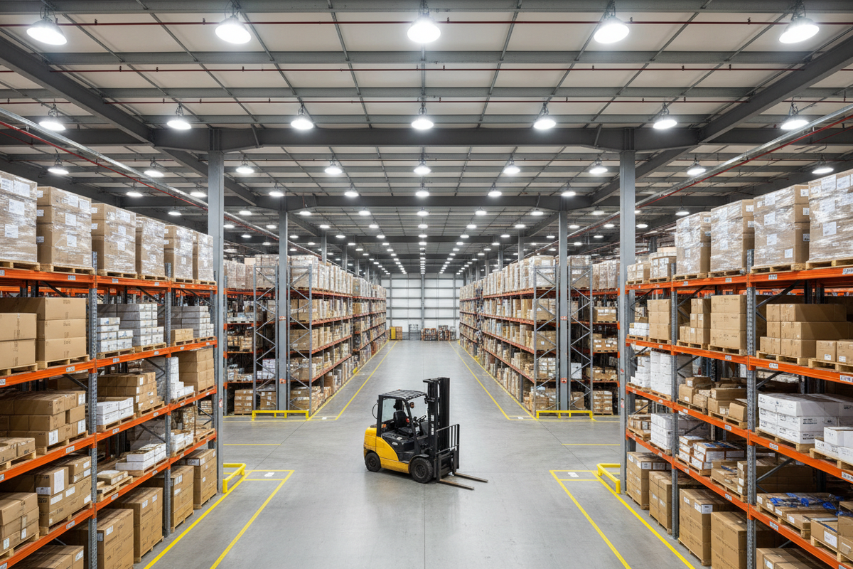 Complete Warehouse Lighting Design Guide: Footcandles, Spacing, Wattage