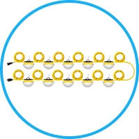 Portable LED Construction String Lights | Temporary Work String Lights