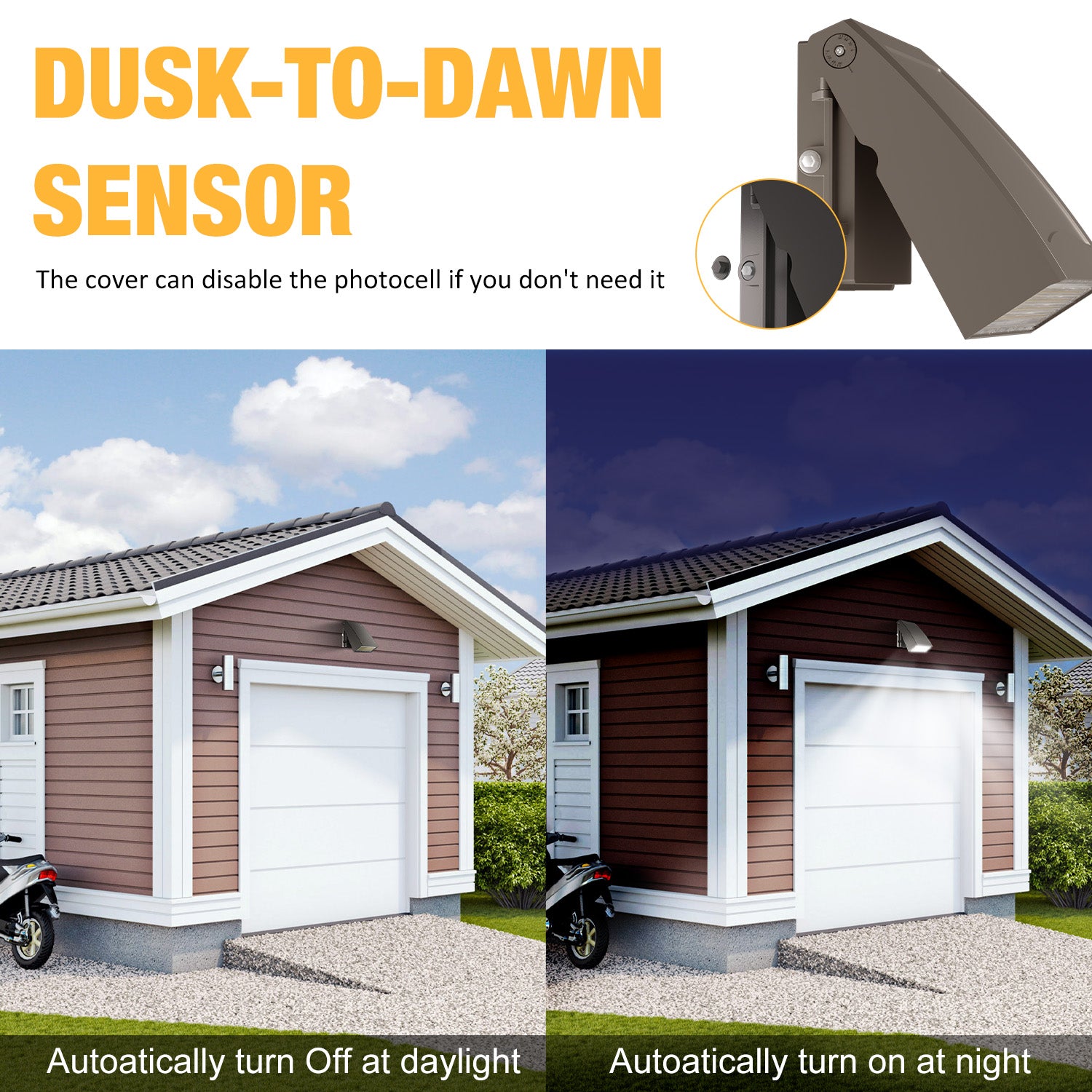 Adjustable Full Cutoff Outdoor Wall Light 60W 8,400LM 5000K