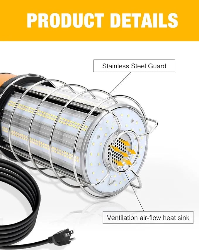 G GJIA 250W LED Construction Temporary Job Site Hanging Work Light - G GJIA® G GJIA®