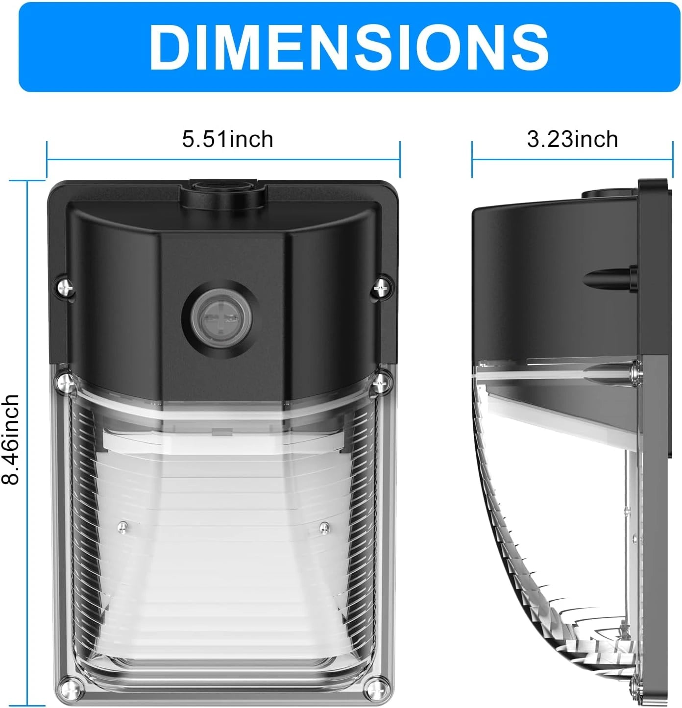 G GJIA 30W LED Mini Wall Pack Light, Dusk to Dawn Sensor, 3600LM G GJIA