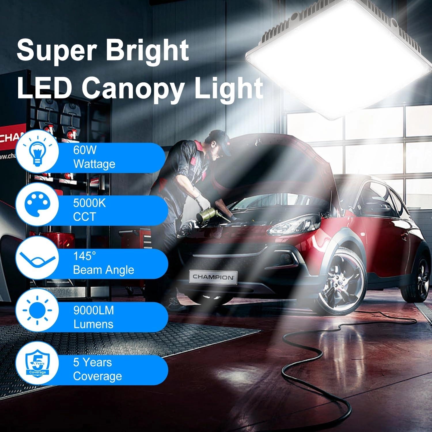 G GJIA 120W LED Canopy Gas Station Parking Garage Light 18,000LM - G GJIA® G GJIA®