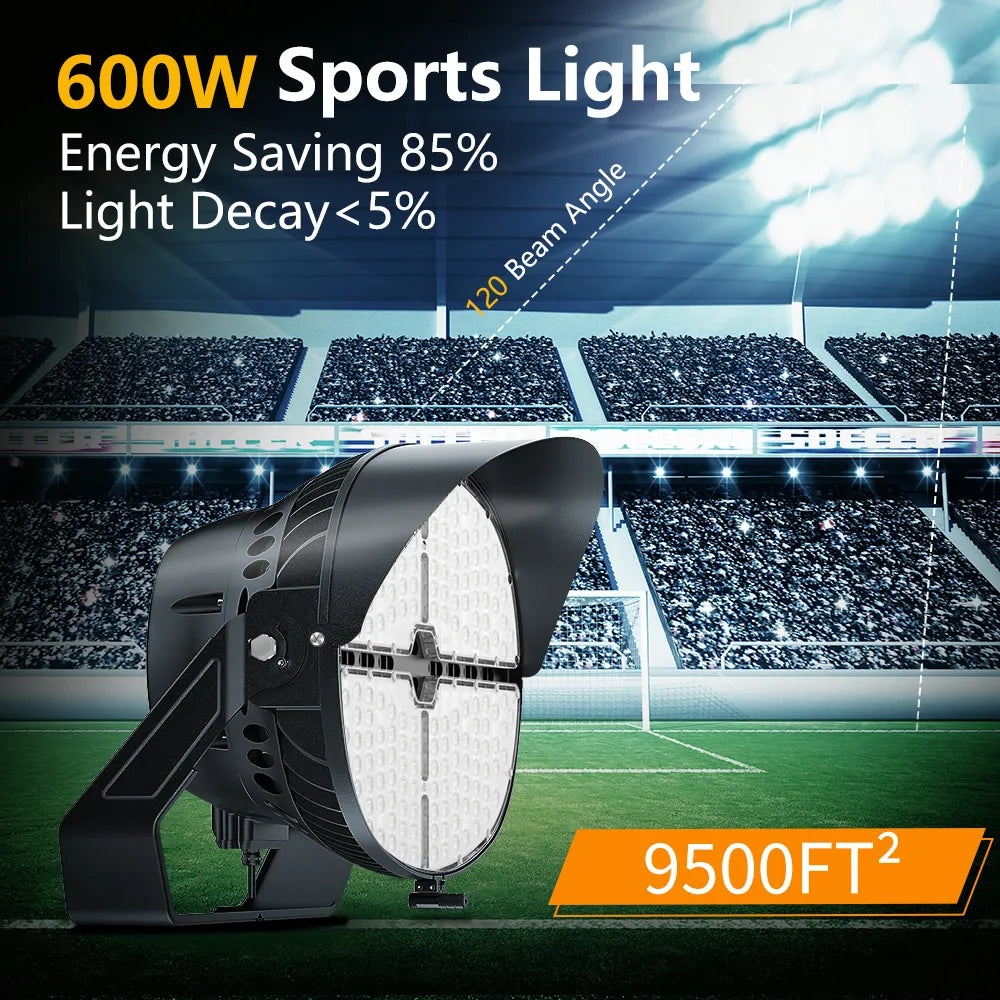 G GJIA 500W Led Outdoor Round Stadium Light, Flood Lighting 75,000LM - G GJIA®