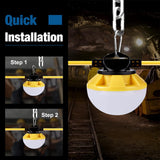 G GJIA 130W LED Construction String Light Round Series 100FT 16000LM 2 Prong - G GJIA®
