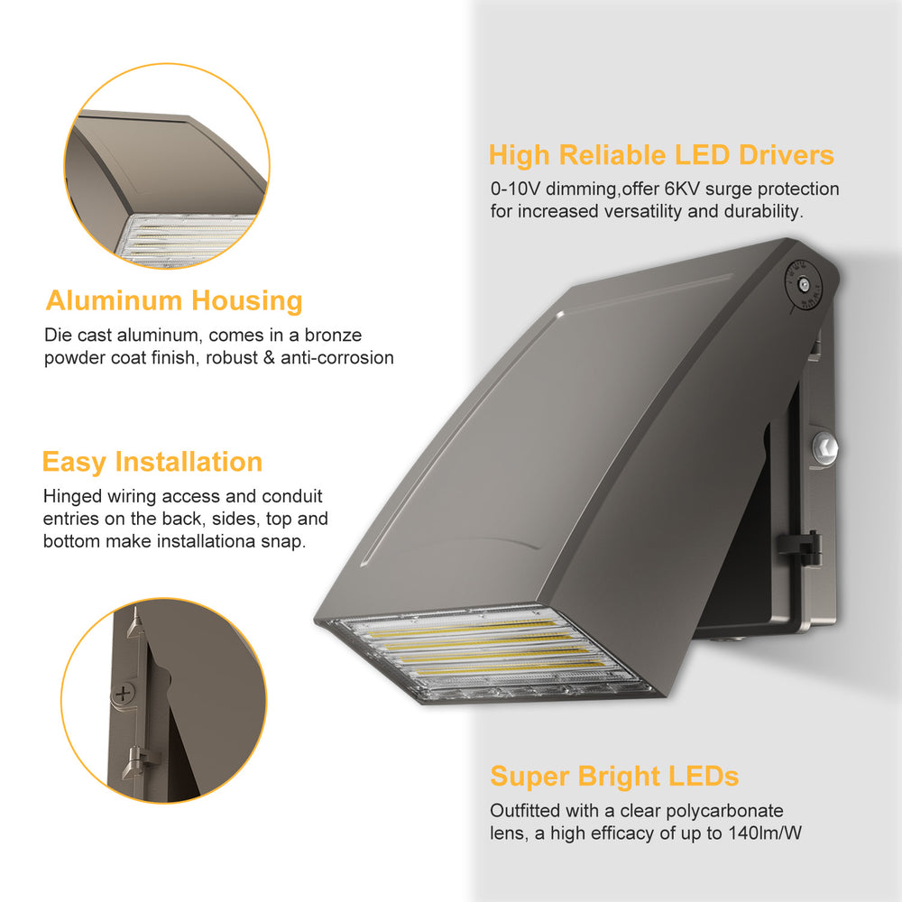 G GJIA Adjustable Full Cutoff Outdoor Wall Light 5000K - G GJIA®
