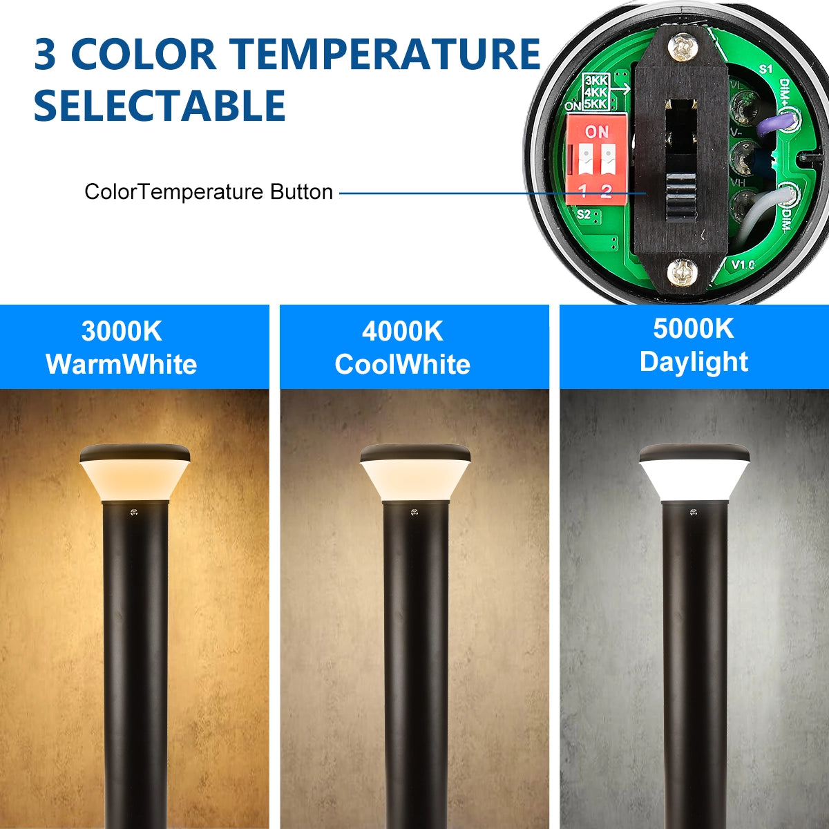 G GJIA LED Bollard Landscape Lights & Pathway Lighting 26W 3250LM - G GJIA® G GJIA®