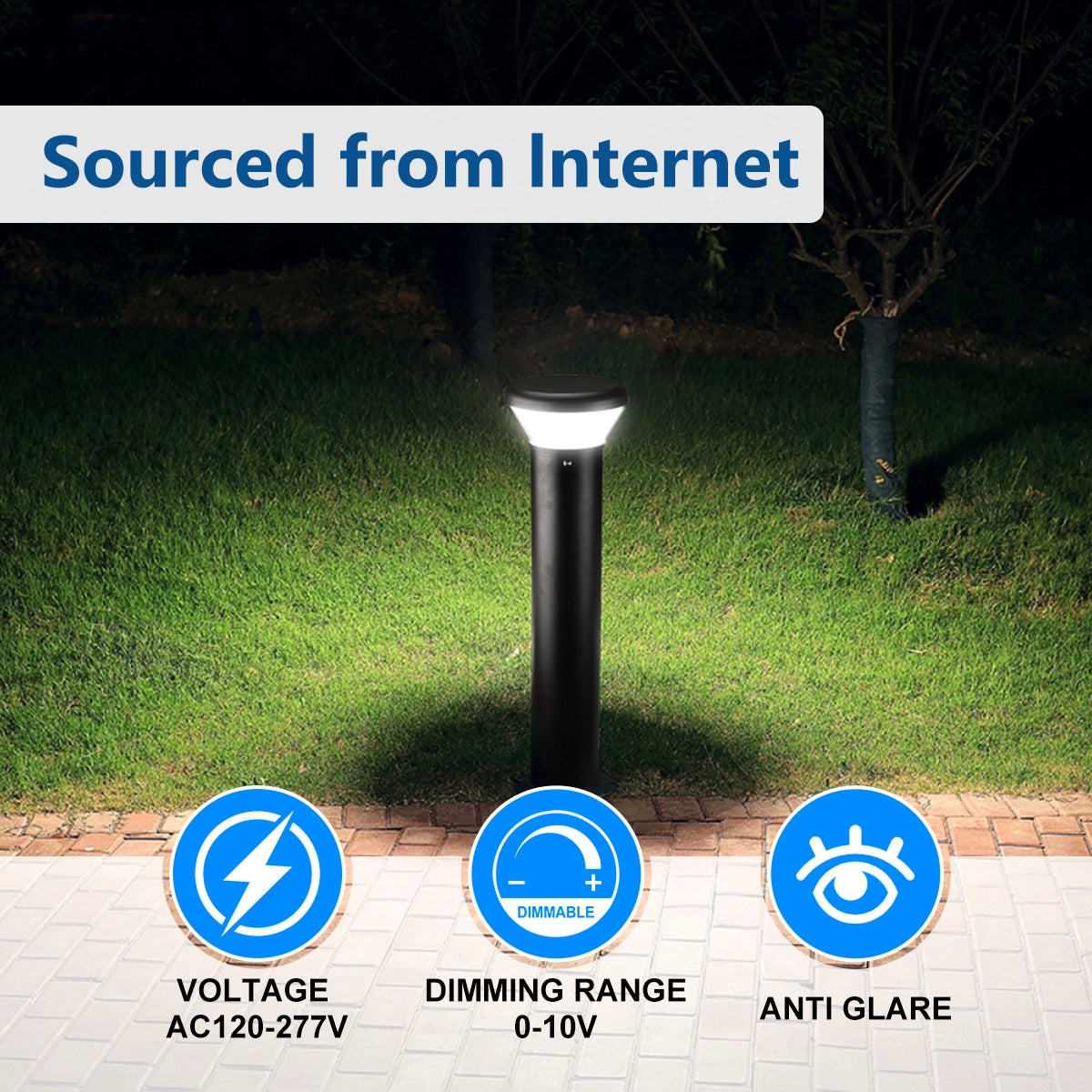 G GJIA LED Bollard Landscape Lights & Pathway Lighting 26W 3250LM - G GJIA® G GJIA®