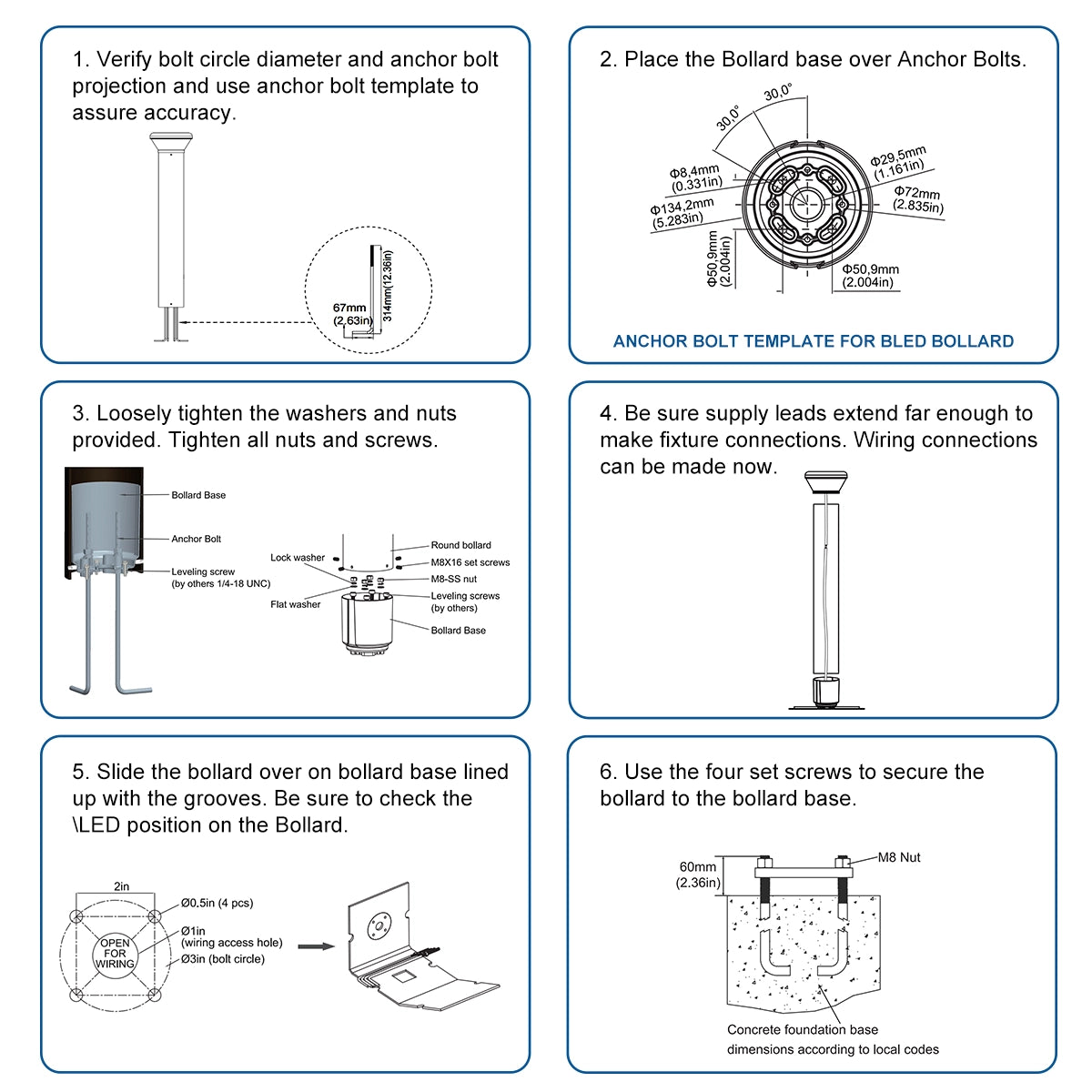 G GJIA LED Bollard Landscape Lights & Pathway Lighting 26W 3250LM - G GJIA® G GJIA®
