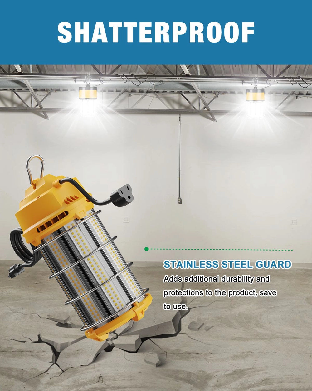 G GJIA LED Construction Temporary Job Site Hanging Work Light - G GJIA®