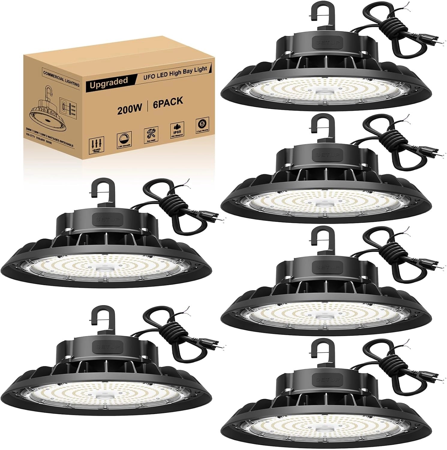 G GJIA 100W LED High Bay Lights 15,000LM Adjustable Series 0-10V Dimmable - G GJIA® G GJIA®