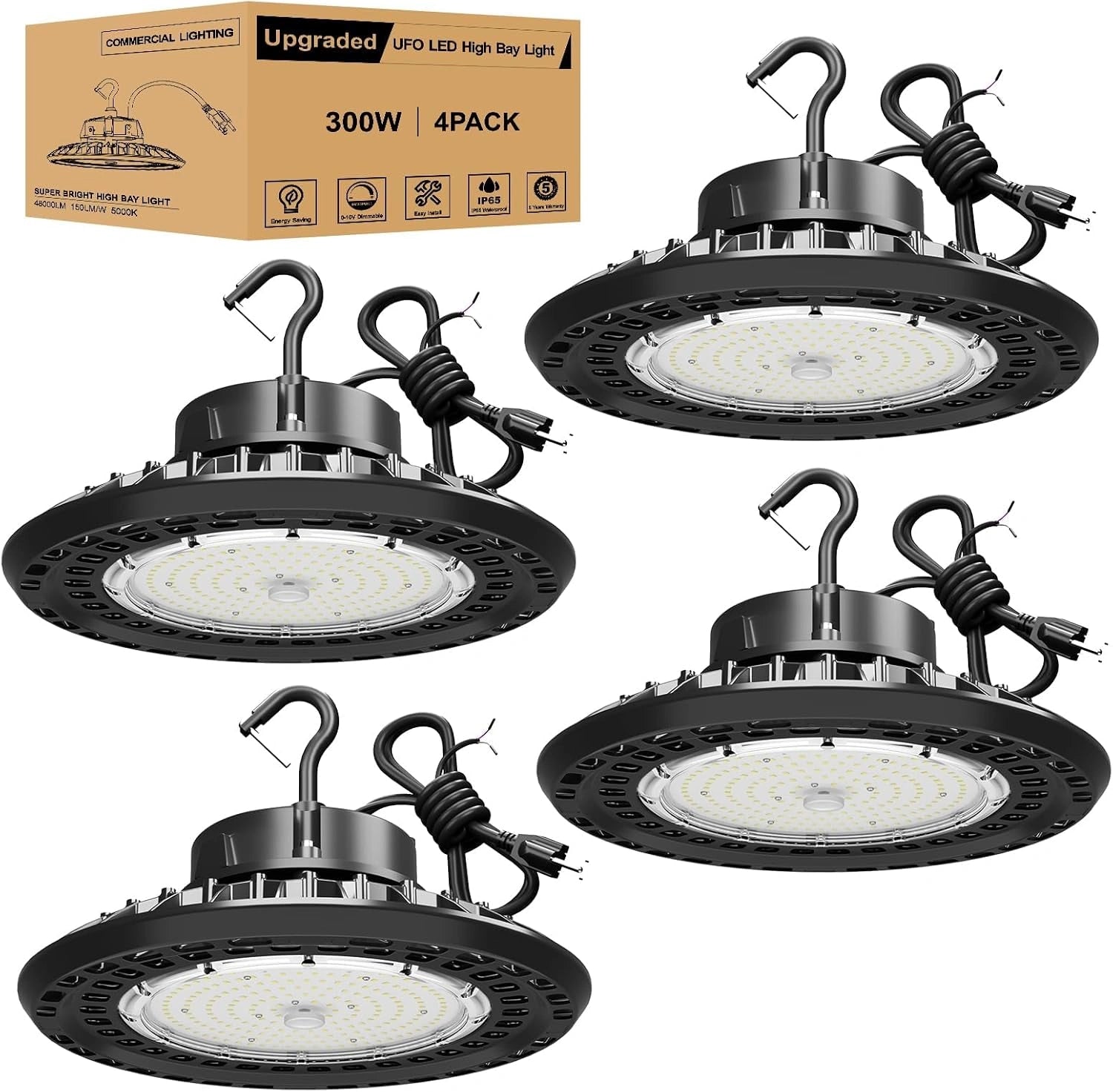 G GJIA LED UFO High Bay Lights HB Black Series 0-10V Dimmable - G GJIA® G GJIA®