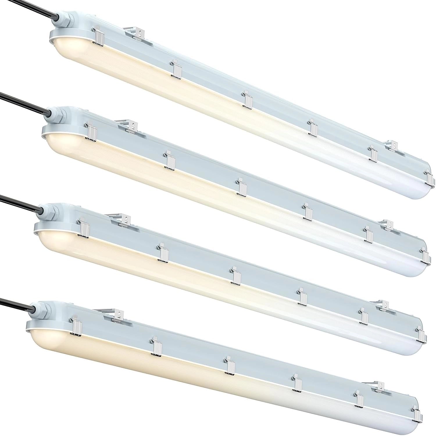 G GJIA 60W 4FT LED Vapor Light, Vapor Proof Tight Light Fixture, 8700Lm (4 Power/ 5 CCT)