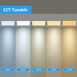 G GJIA Led Ceiling Panel Light 40W 2FTx2FT 2Pack, 5200lumens, Selectable Wattage & CCT, AC 120-277V