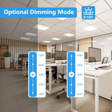 G GJIA Led Ceiling Panel Light 40W 2FTx2FT 2Pack, 5200lumens, Selectable Wattage & CCT, AC 120-277V