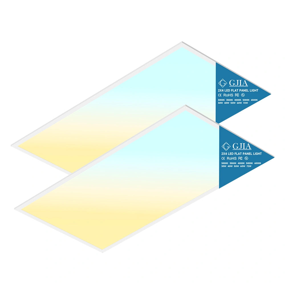 G GJIA Led Ceiling Panel Light 72W 2FTx4FT 2Pack, 9360lumens, Selectable Wattage & CCT, AC 120-277V G GJIA®