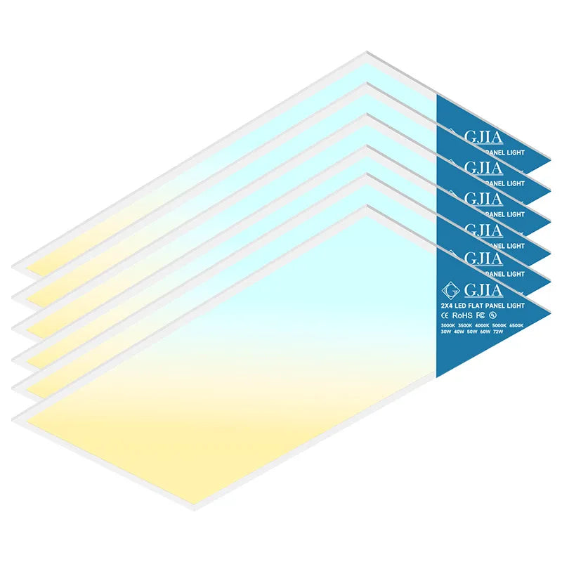 G GJIA Led Ceiling Panel Light 72W 2FTx4FT 2Pack, 9360lumens, Selectable Wattage & CCT, AC 120-277V
