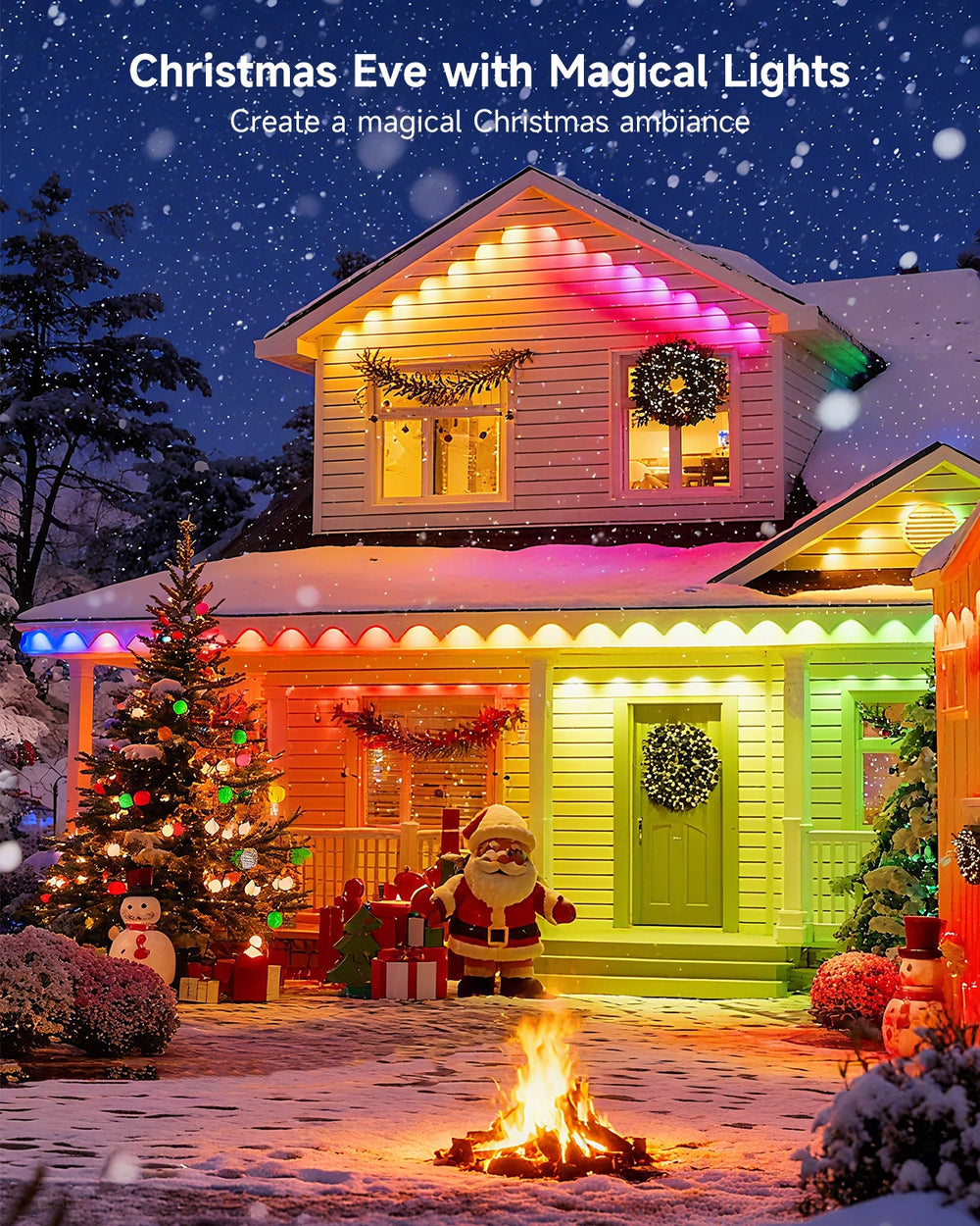 G GJIA RGBCW Permanent Outdoor Under Eave Lighting IP67, Intelligent Voice Control - G GJIA®