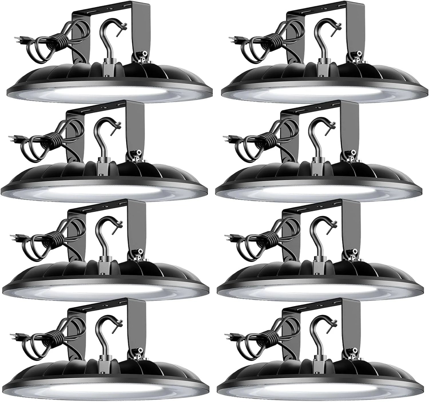 G GJIA UFO High Bay LED Shop Lights UL Listed, US Hook and U Bracket Mounting G GJIA