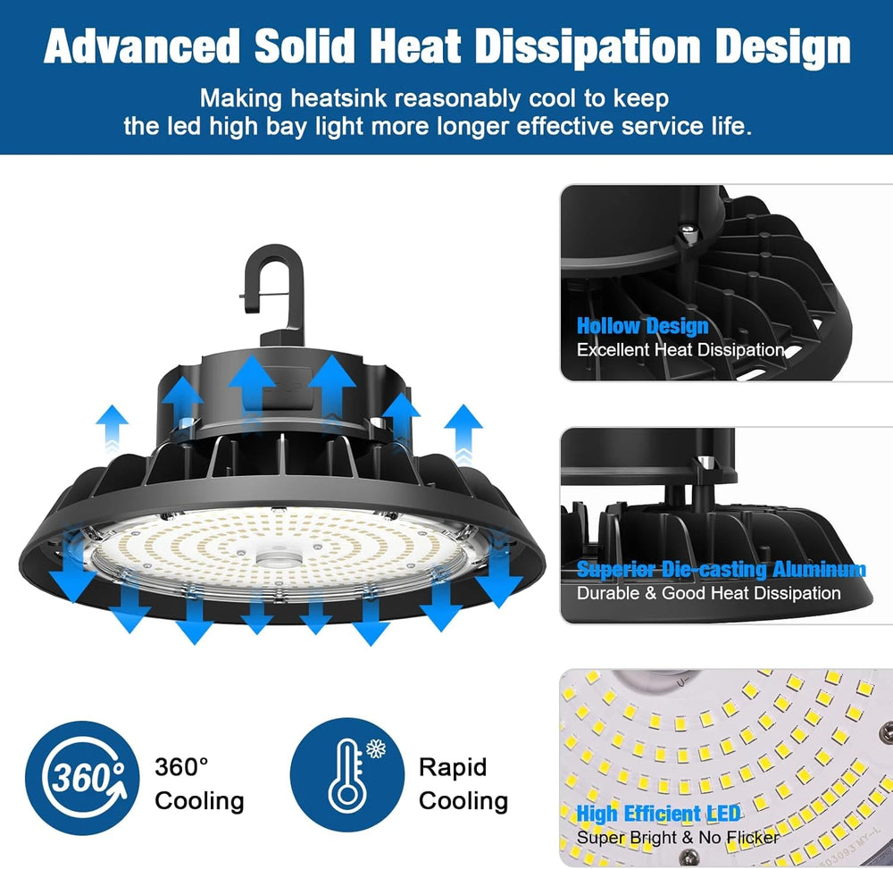 G GJIA 100-400W LED High Bay Lights Adjustable Series 0-10V Dimmable