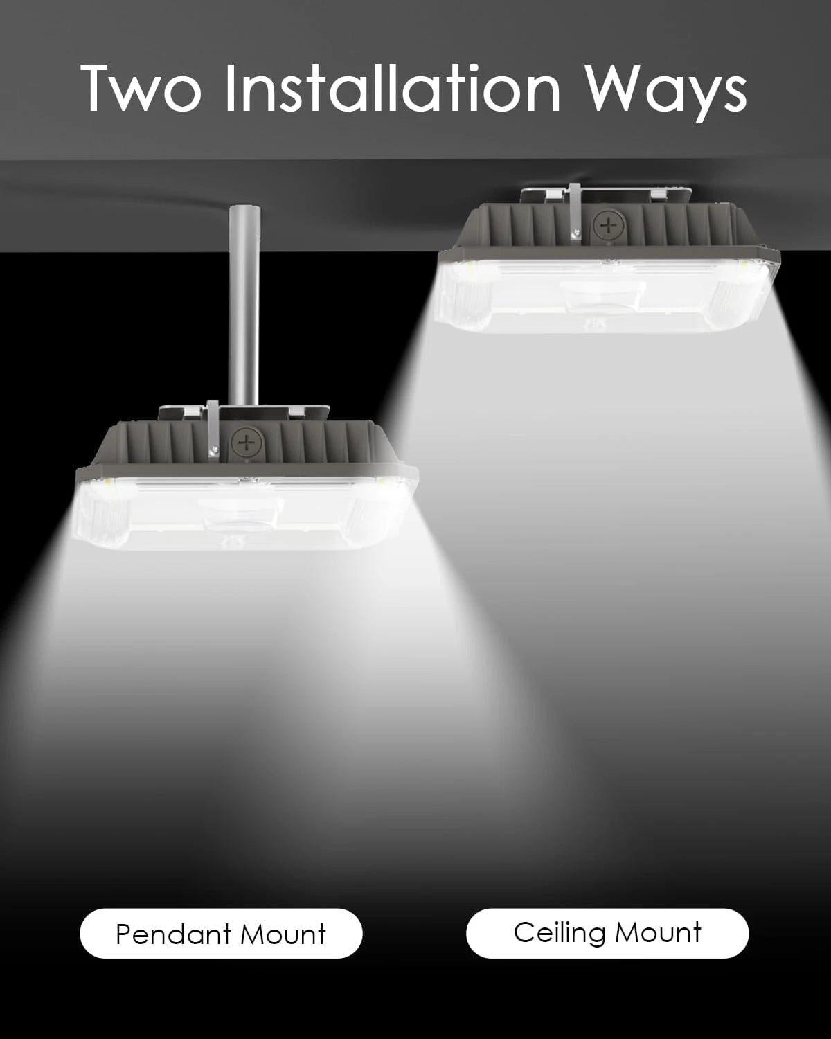 G GJIA 100W LED Canopy Gas Station Parking Garage Light 18,000LM
