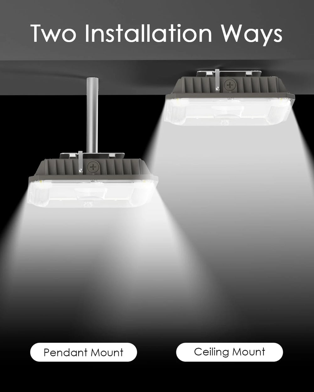 G GJIA 100W LED Canopy Gas Station Parking Garage Light 18,000LM