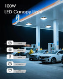 G GJIA 100W LED Canopy Gas Station Parking Garage Light 18,000LM