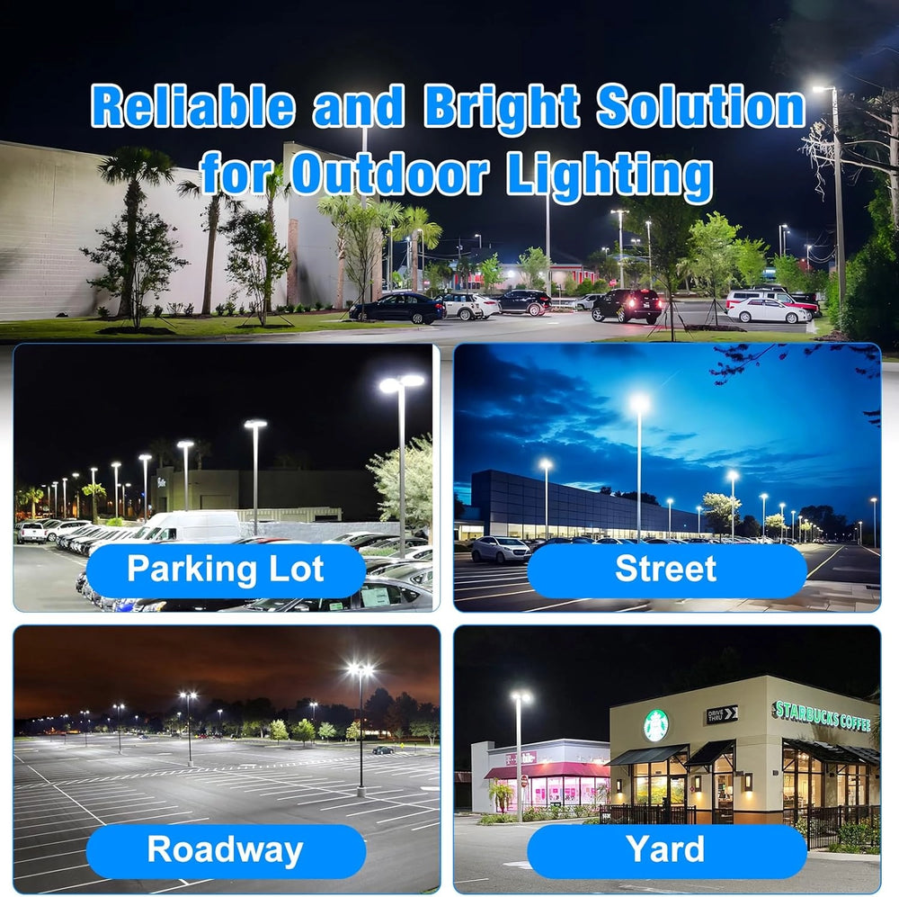 G GJIA 150W, 21,000LM LED Parking Lot Lights with Arm Mount, Dusk-to-Dawn - G GJIA®