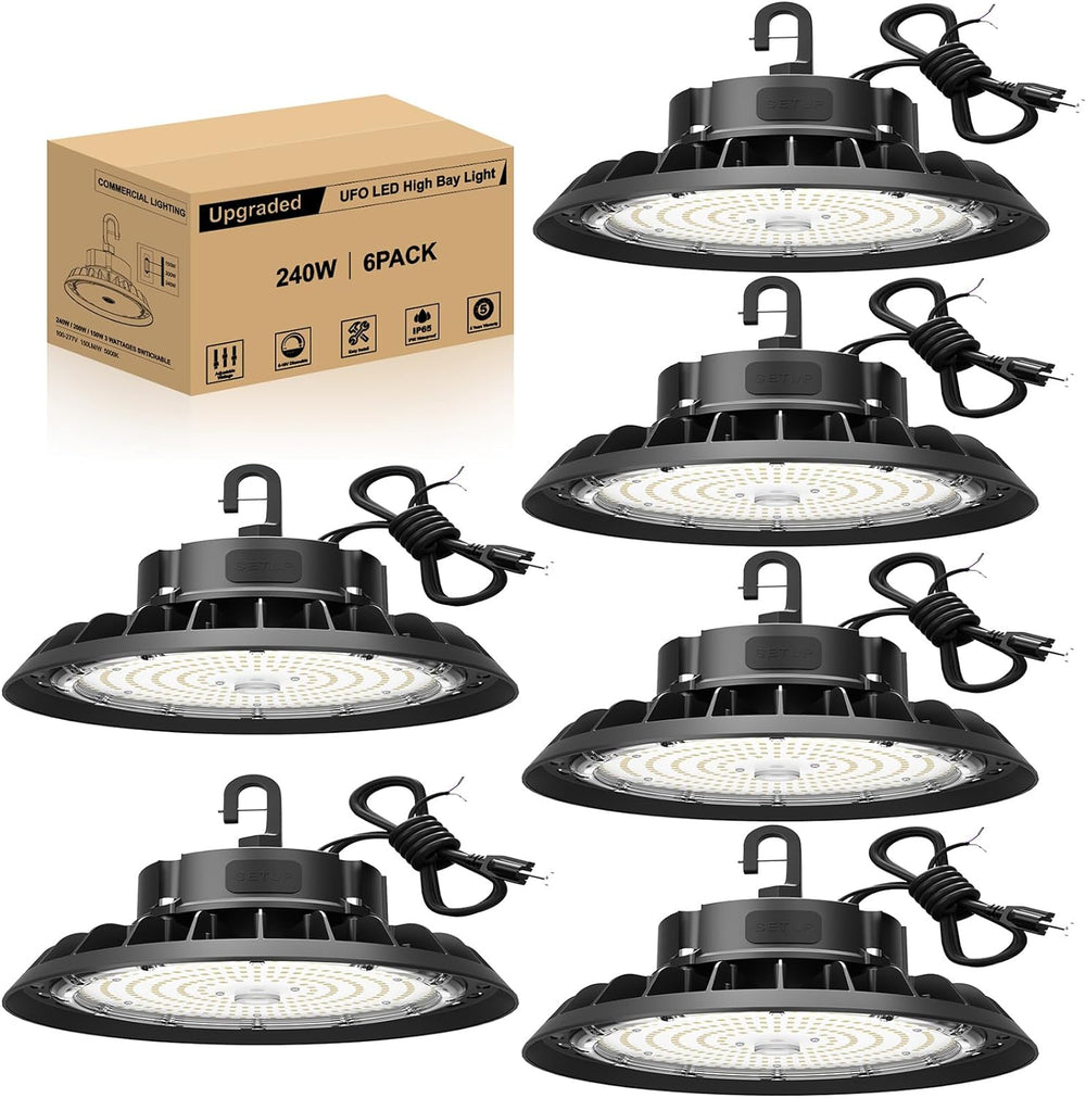 G GJIA 240W LED High Bay Lights 36,000LM Adjustable Series 0-10V Dimmable - G GJIA®