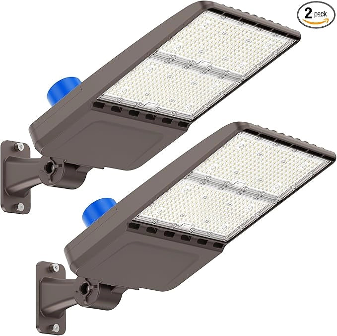 G GJIA 400W 56,000LM LED Parking Lot Lights with Arm Mount, Dusk-to-Dawn - G GJIA®