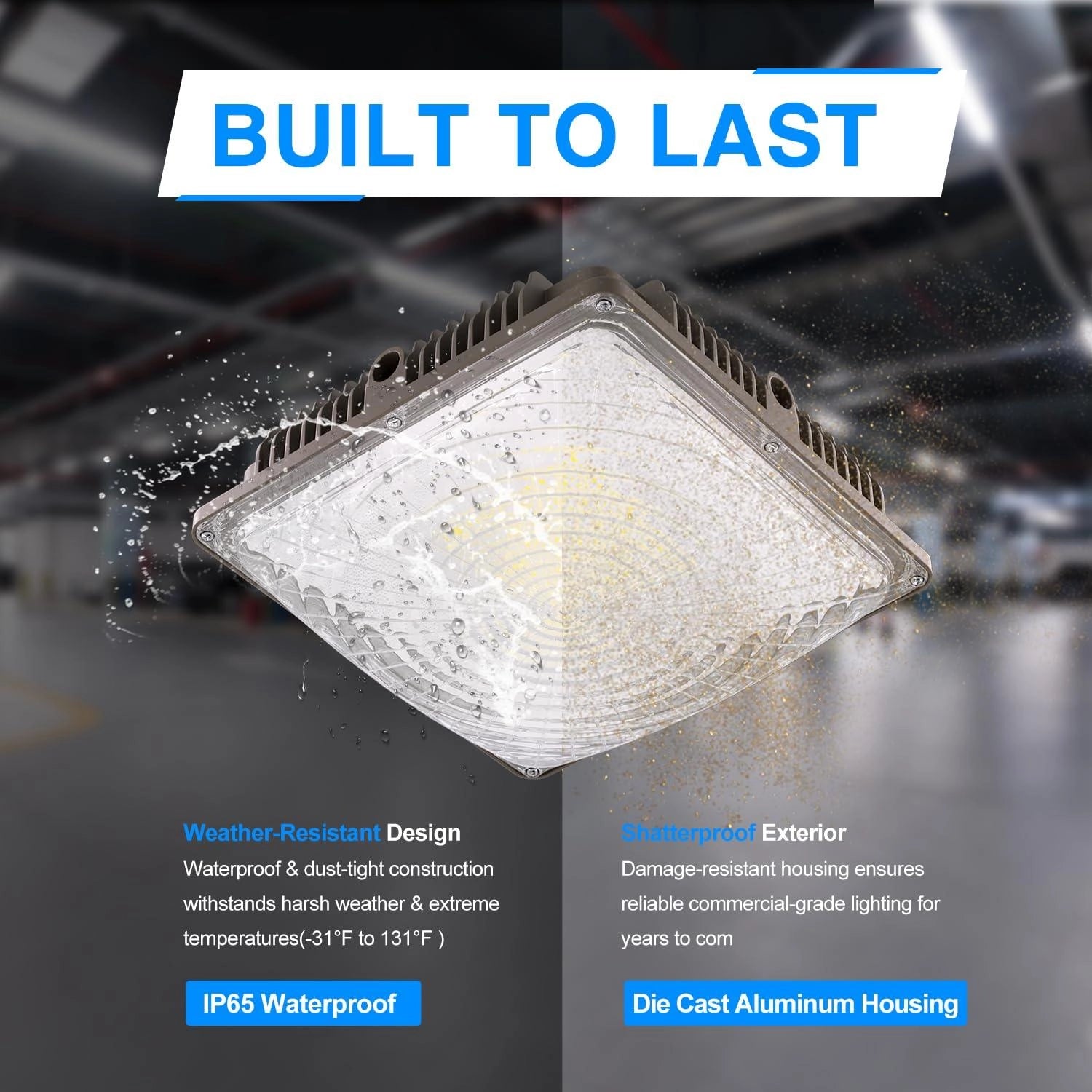 G GJIA 120W LED Canopy Gas Station Parking Garage Light 18,000LM - G GJIA®