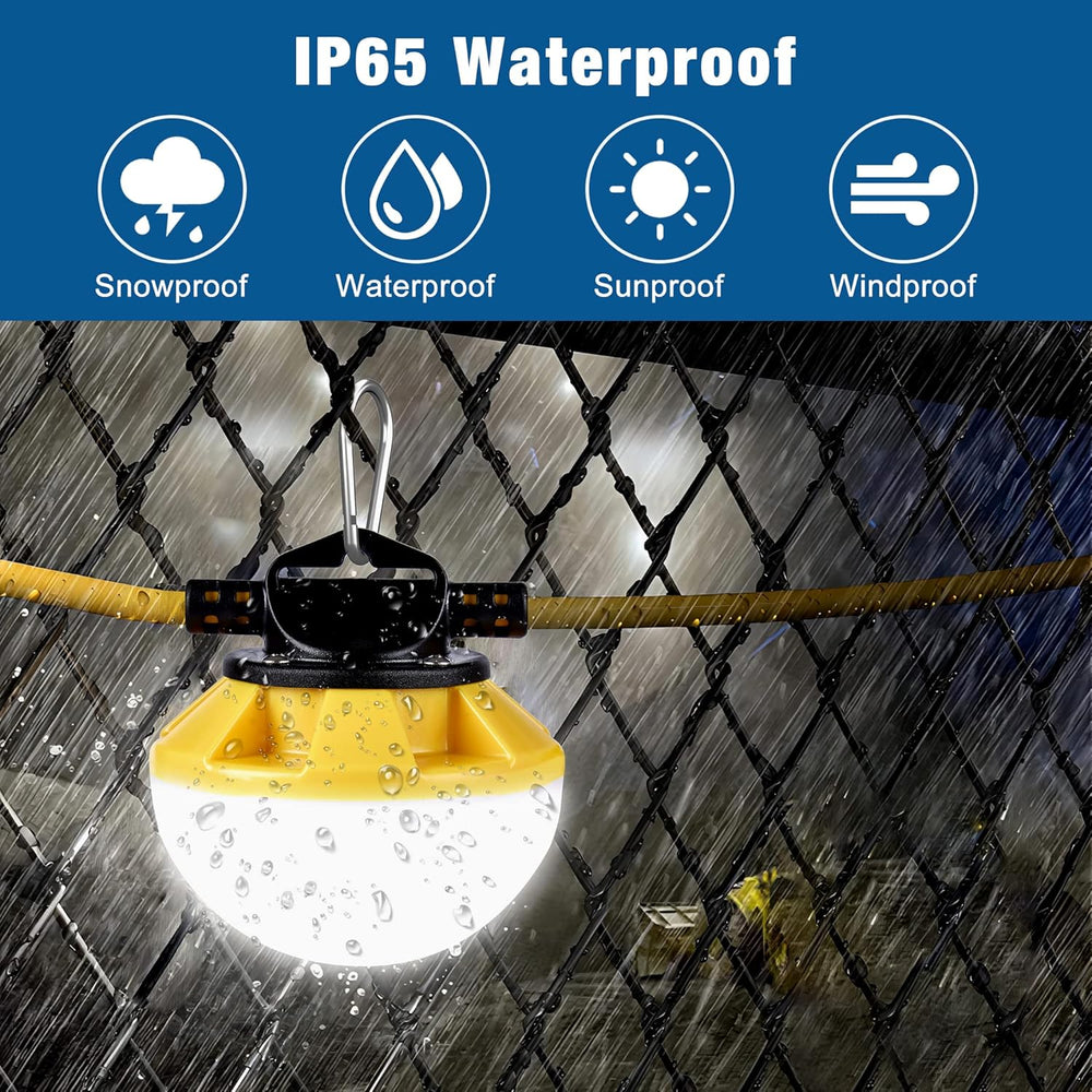 G GJIA 130W LED Construction String Light Round Series 100FT 16000LM 2 Prong - G GJIA®