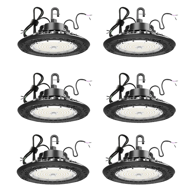 G GJIA High Bay LED Lights HB Series 0-10V Dimmable No Plug Hard Wired