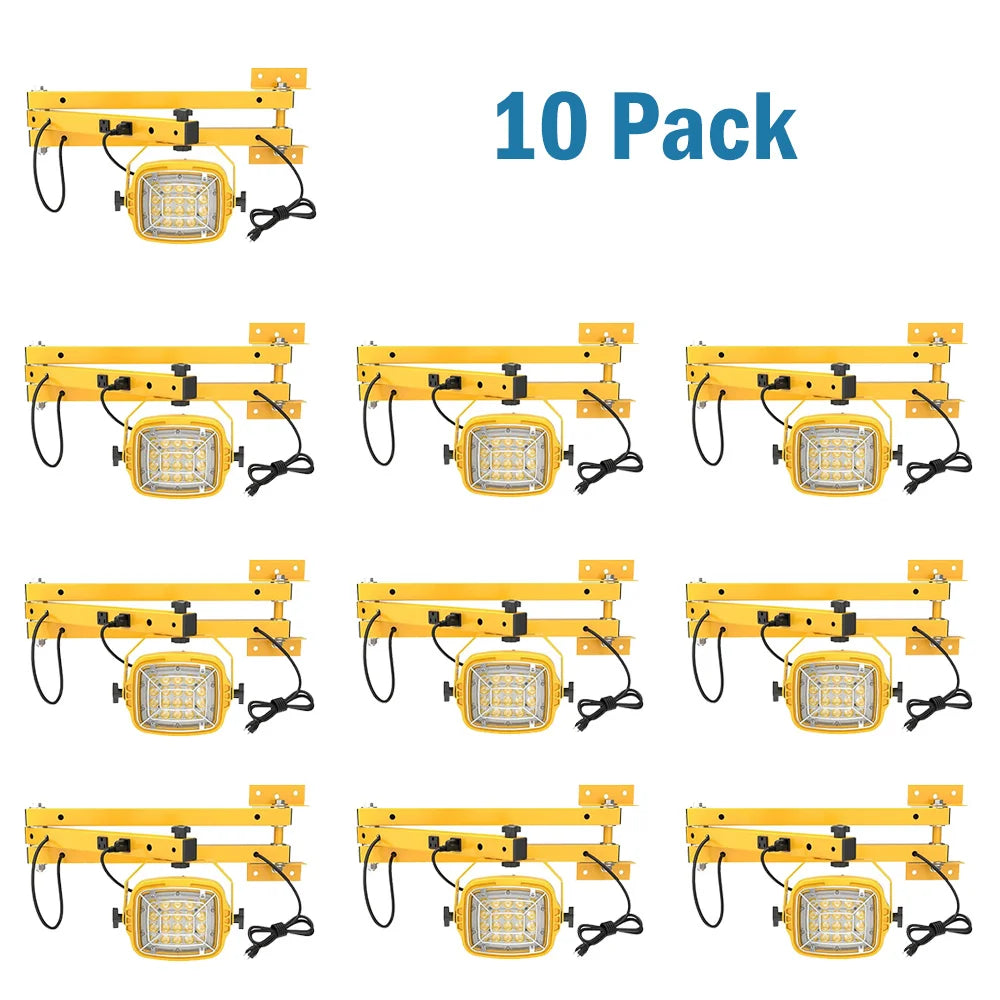 G GJIA LED Loading Dock Lighting Square Series, Double Bracket with Plug